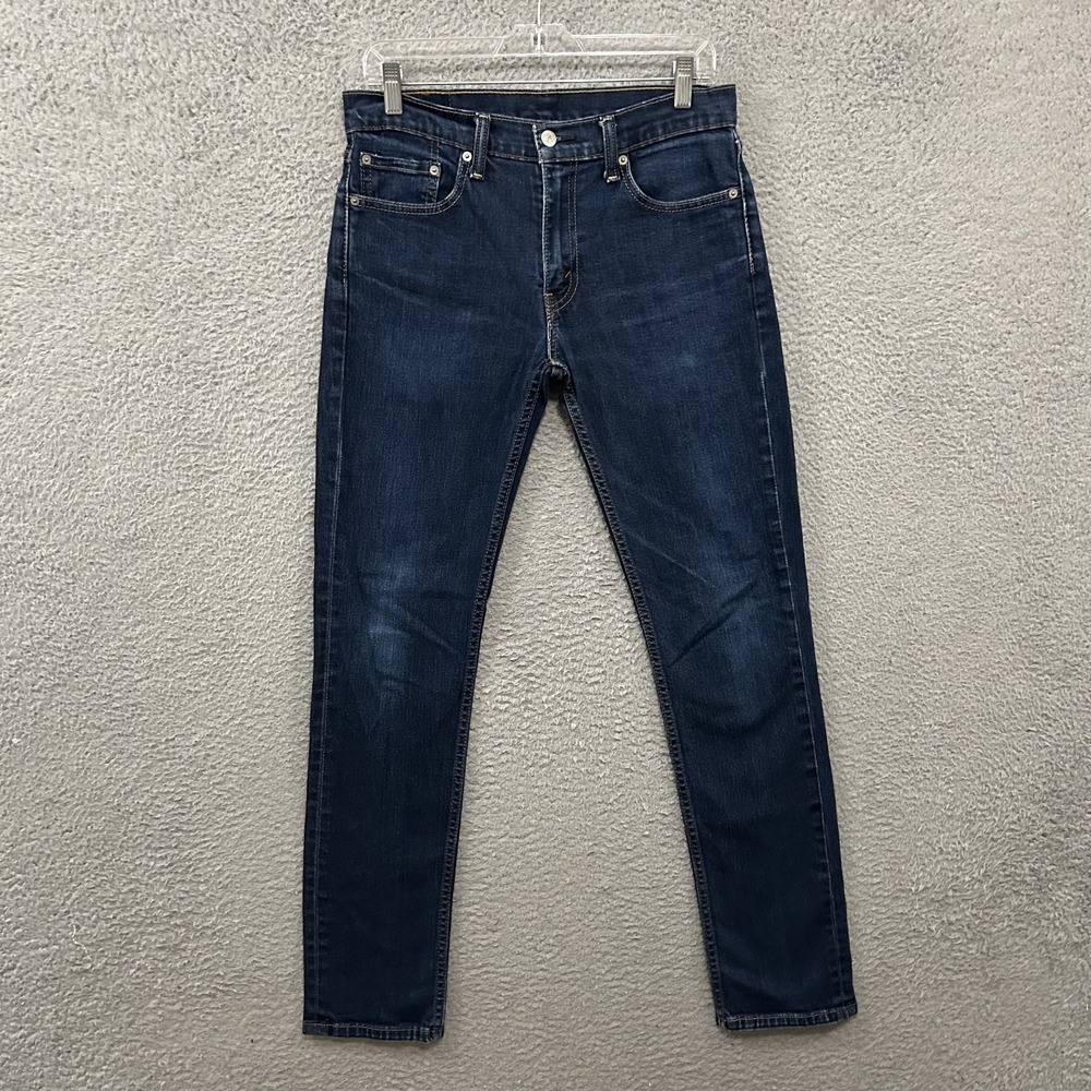 Levis Jeans Mens 32x34 Blue Denim 511 Slim Straight American Stretch Dark Wash